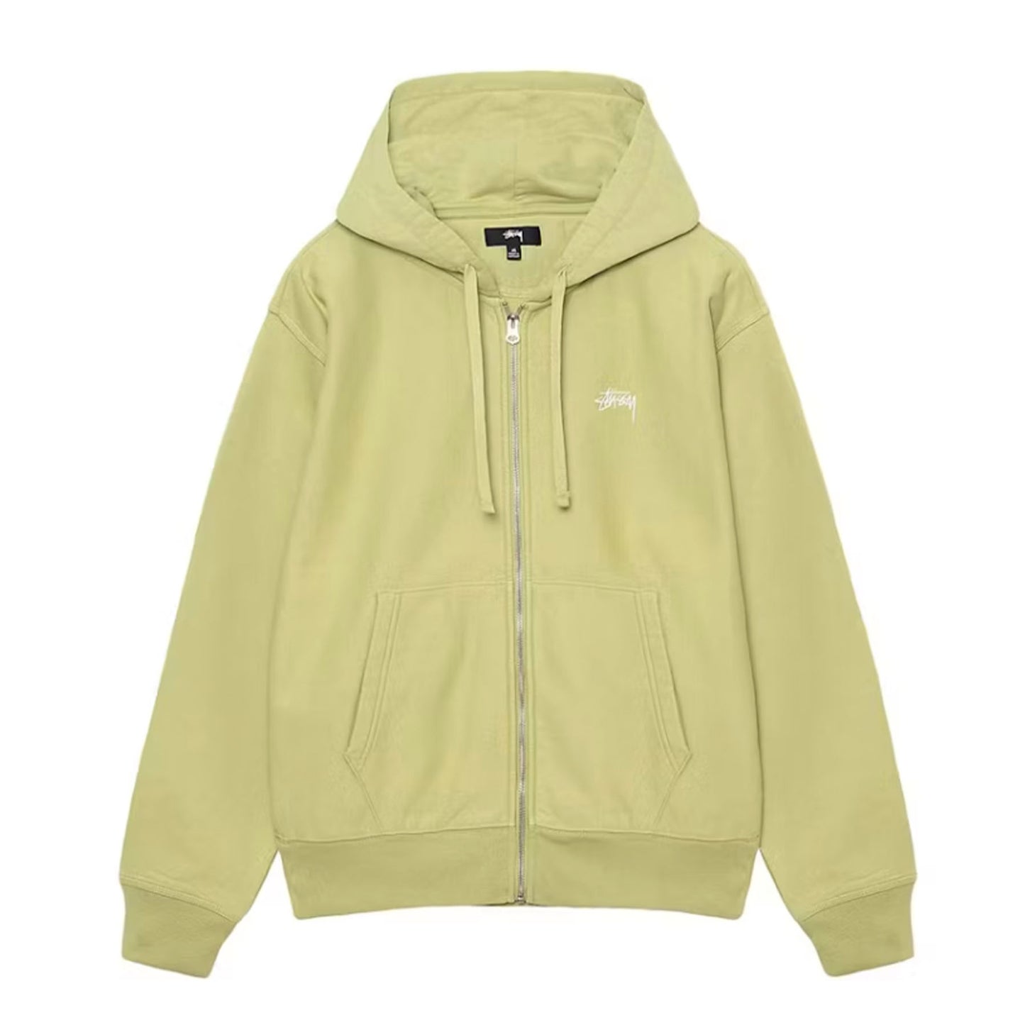 Stussy Stock Logo Zip Hoodie Pale Green [USED] - S (Used)