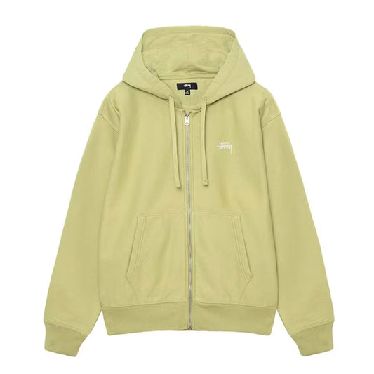 Stussy Stock Logo Zip Hoodie Pale Green [USED] - S (Used)