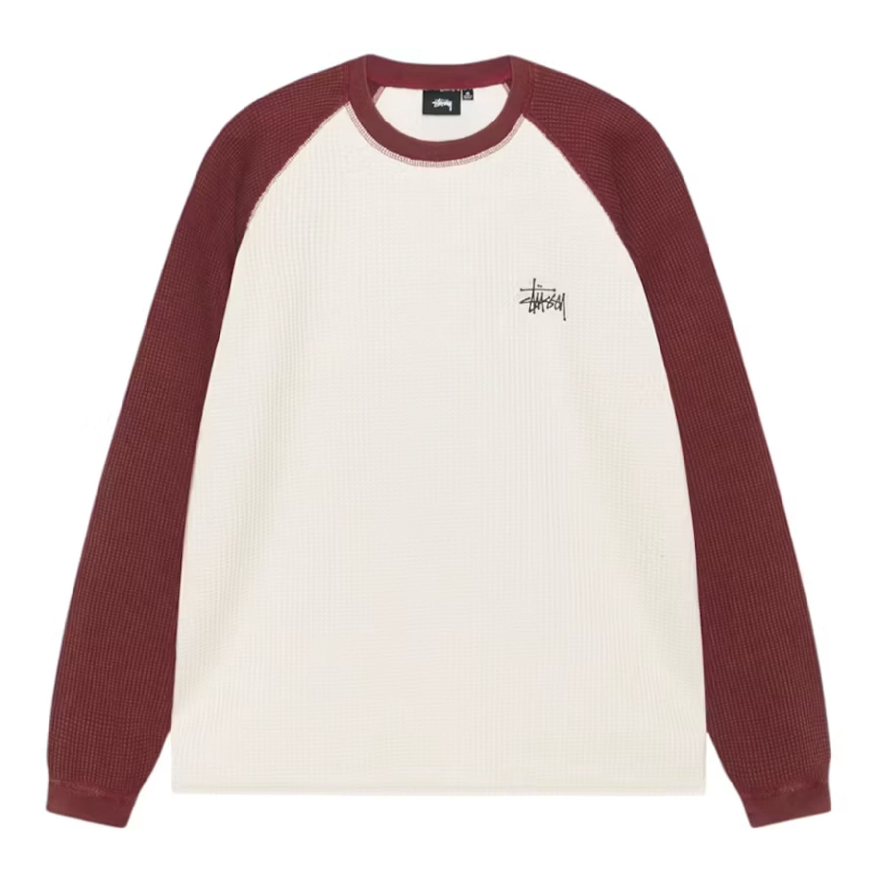 Stussy Thermal 2 Tone Raglan Shirt White [USED] - S (Used