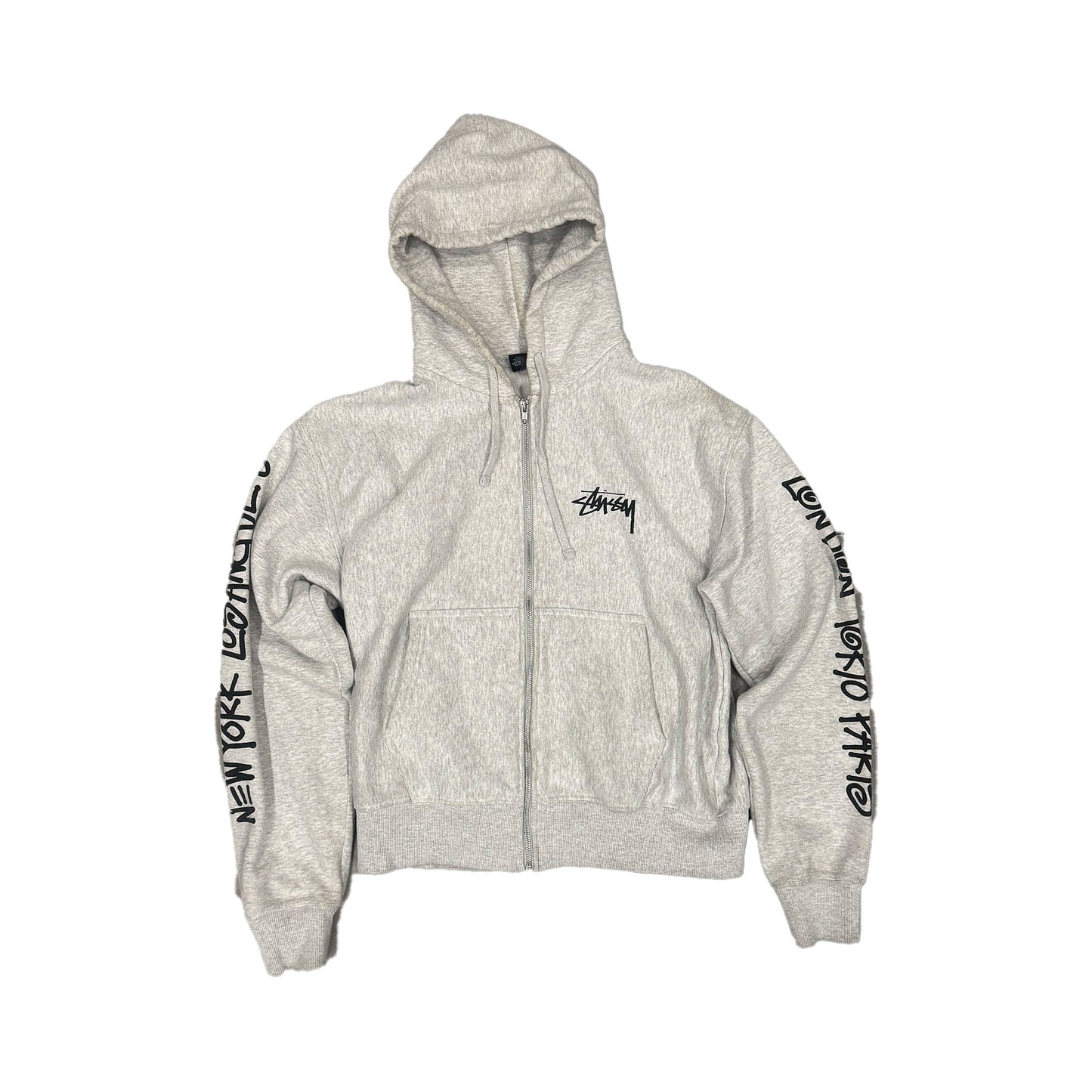 Stussy World Tour Zip-up Grey [USED] - L (Used)