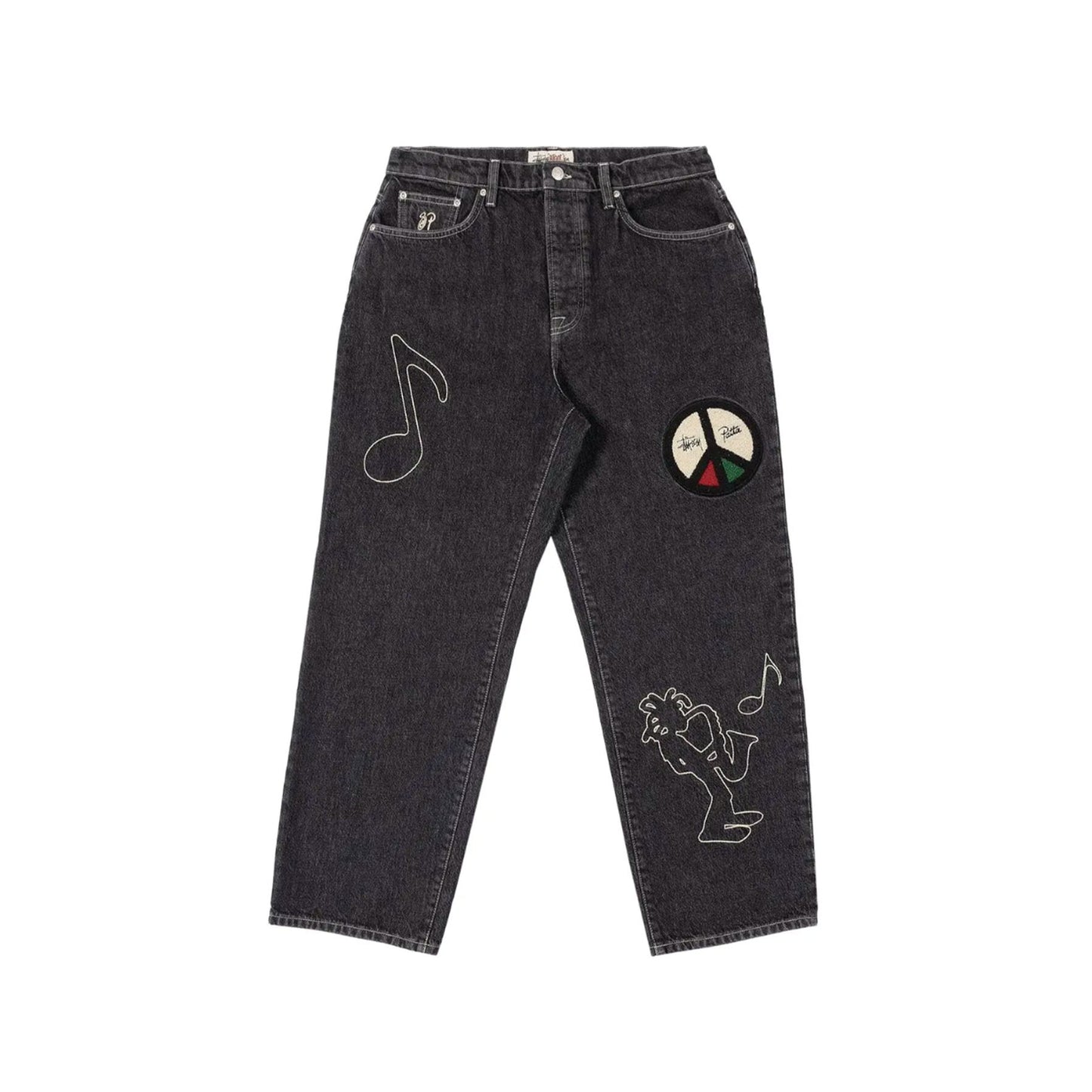Stussy x Patta Big Ol' Jean Black [USED] - 34 (Used)
