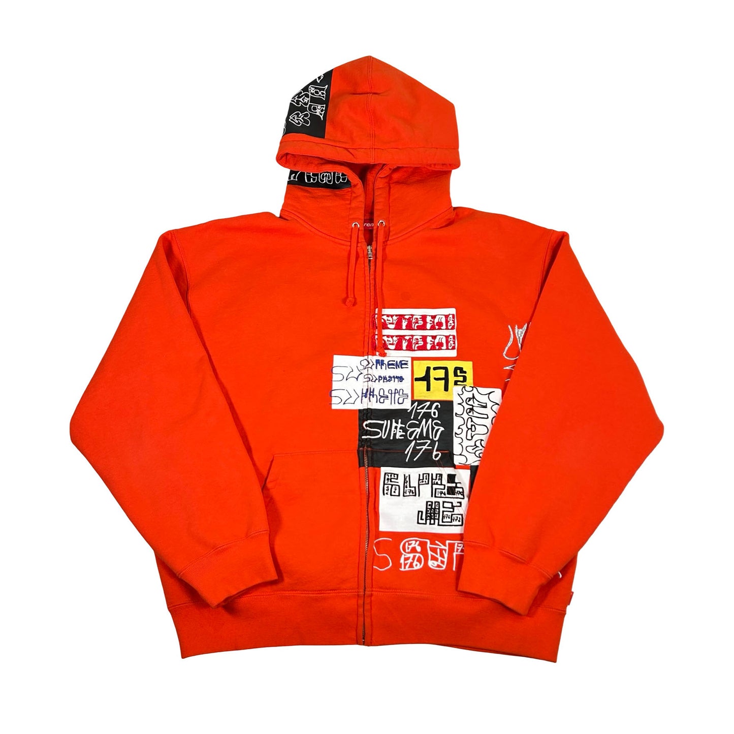 Supreme 176 Zip Up Hooded Sweatshirt Bright Orange [USED] - L (Used)