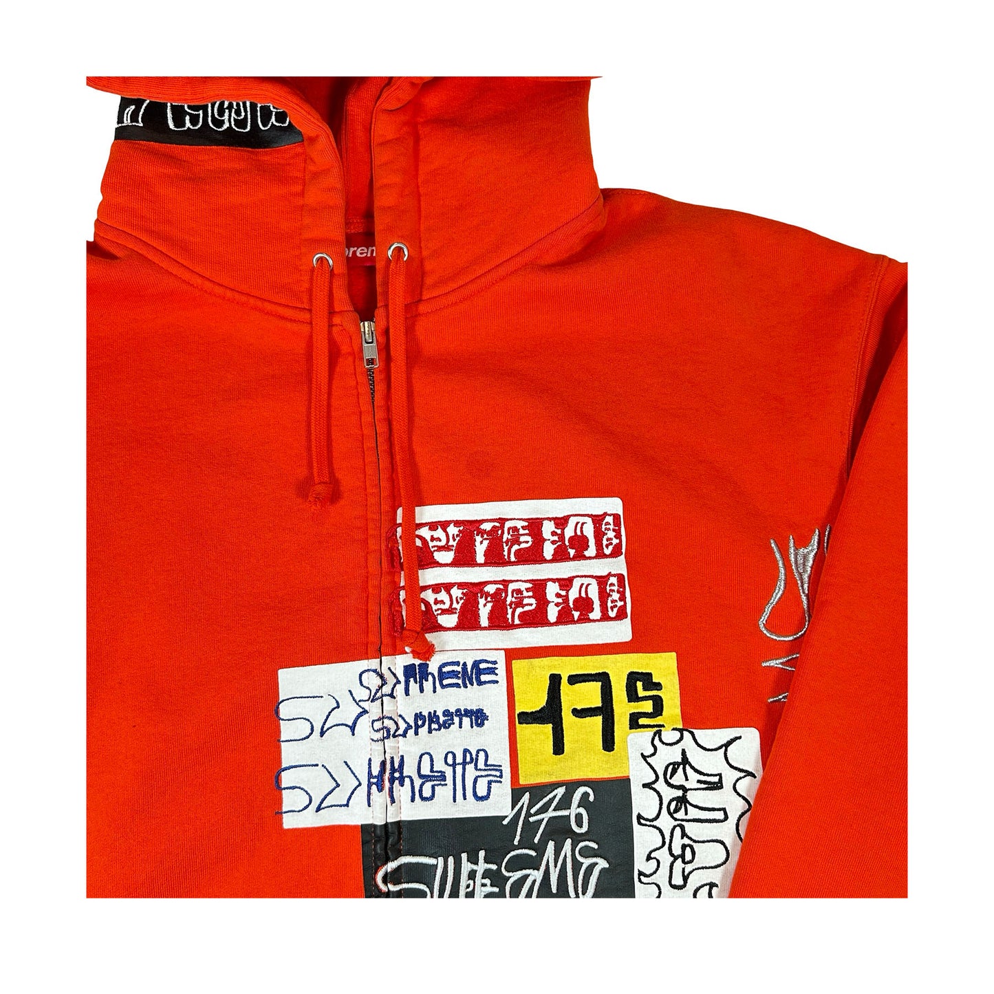 Supreme 176 Zip Up Hooded Sweatshirt Bright Orange [USED] - L (Used)