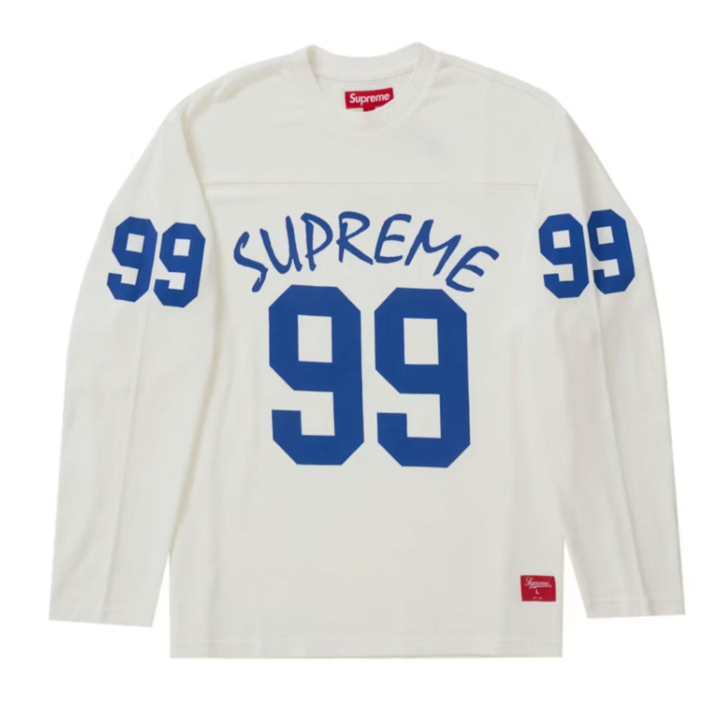 Supreme 99 L/S Football Top White [USED] - L (Used)