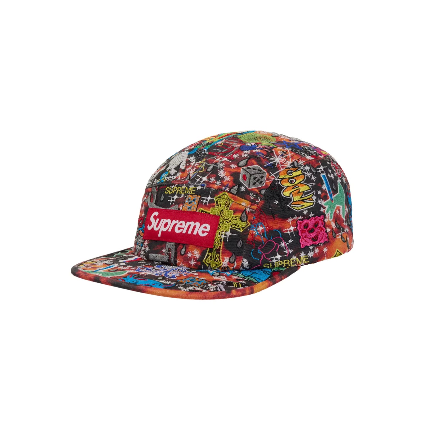 Supreme AOI Embroidered Camp Cap Red