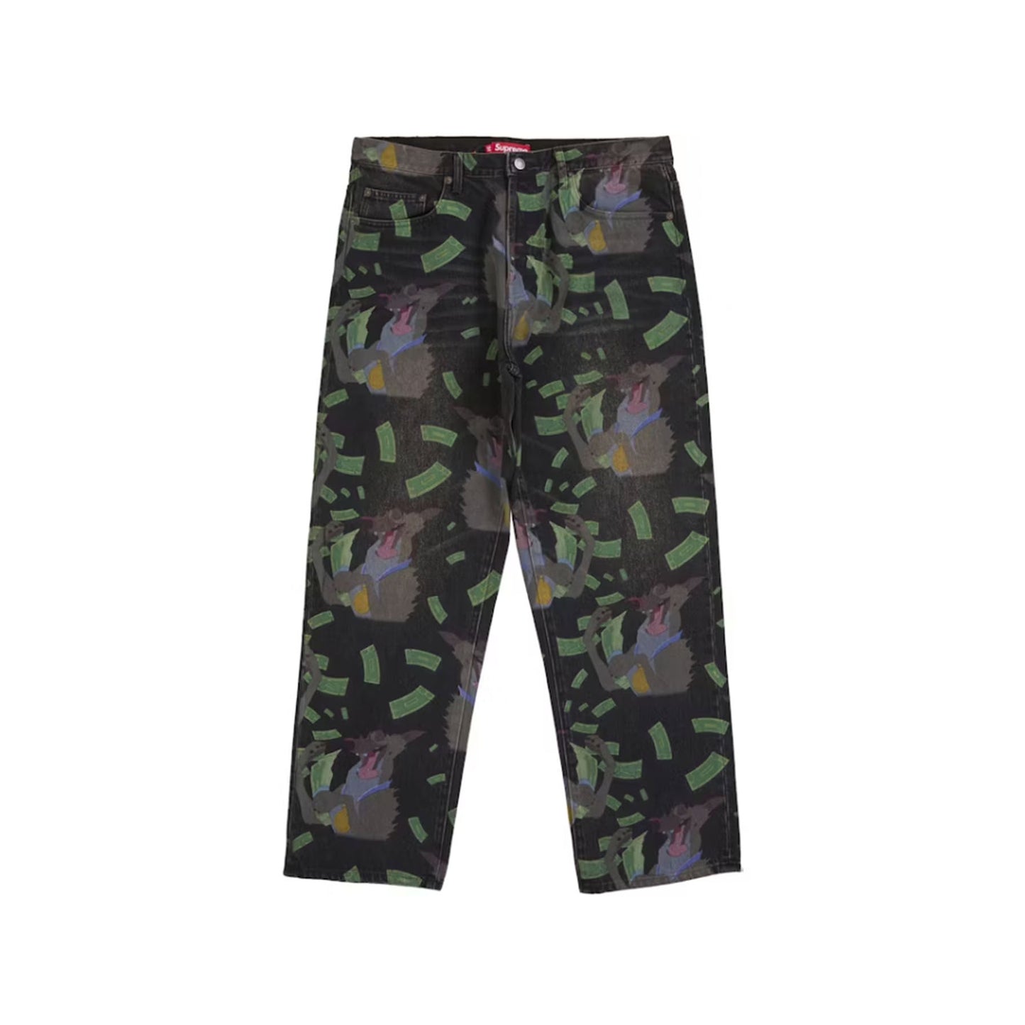 Supreme All Dogs Go To Heaven Loose Fit Jean Washed Black [USED] - 36 (Used)