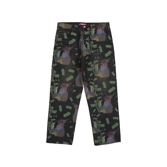 Supreme All Dogs Go To Heaven Loose Fit Jean Washed Black [USED] - 36 (Used)