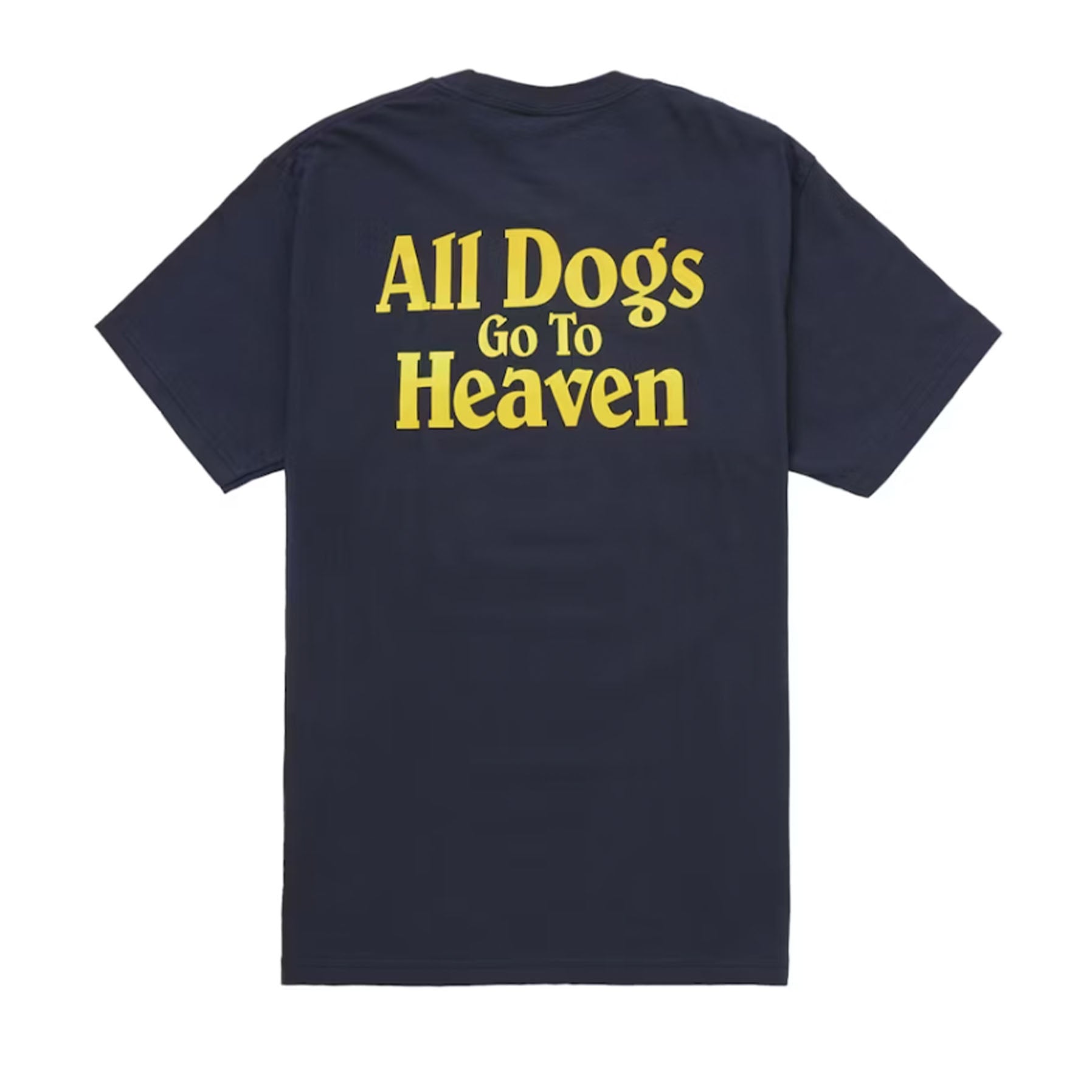 希少 90s MADE IN USA GOD DOG 十字架 NAVY Tシャツ Supreme All Dogs Go To Heaven Tee Navy [USED] - XL (Used