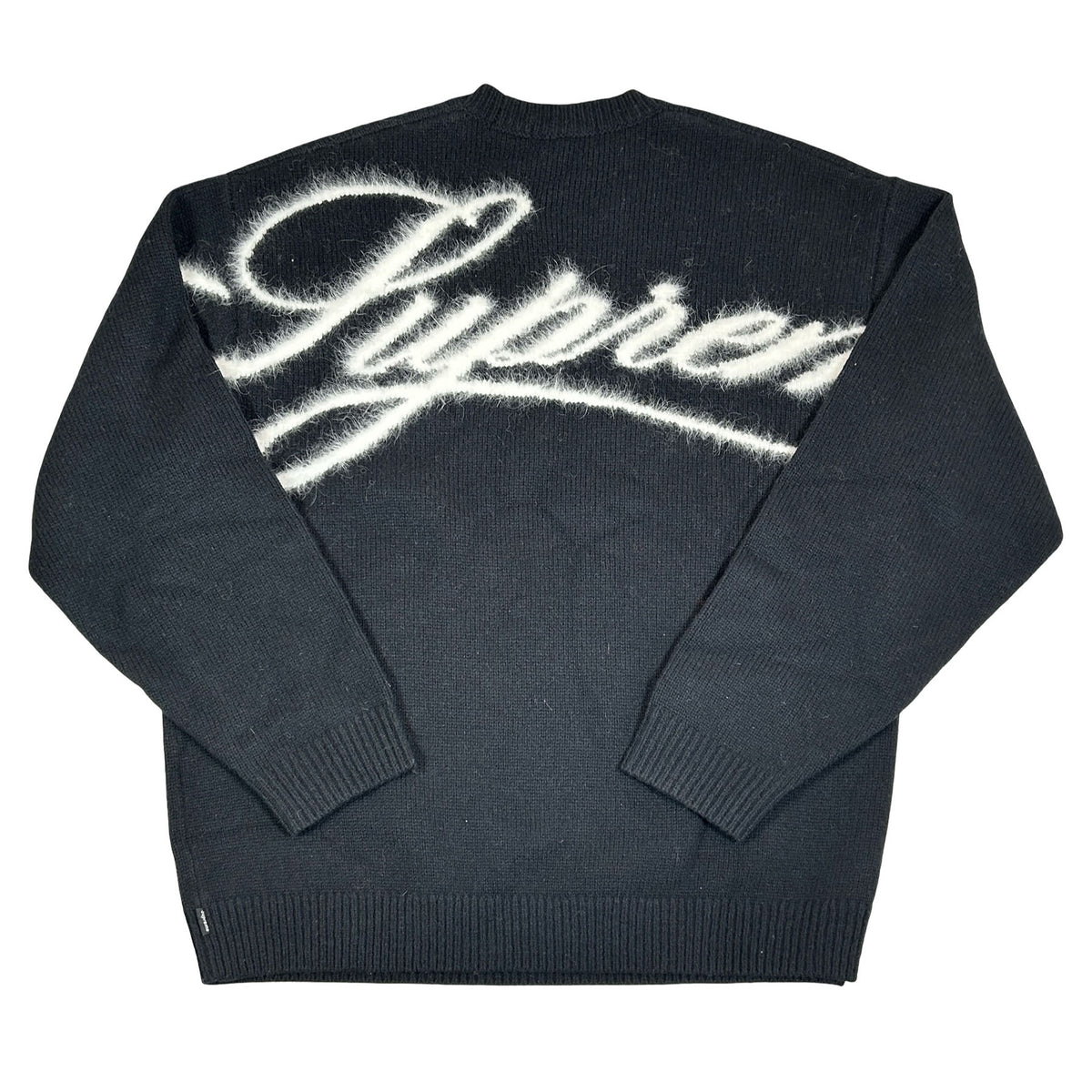 Supreme Angora Script Sweater Black [USED] - L (Used)