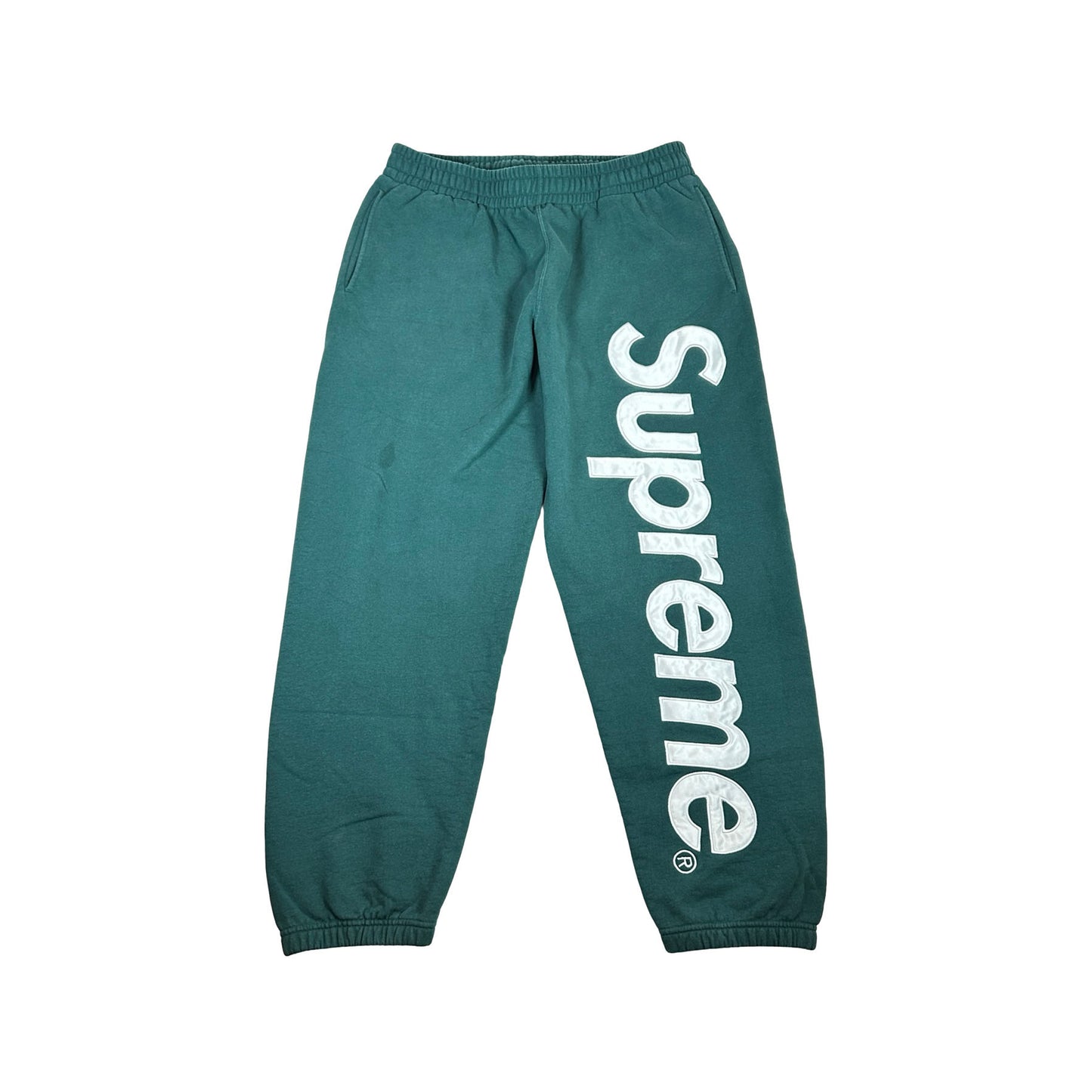 Supreme Satin Applique Sweatpant (FW24) Dark Green [USED] - M (Used)