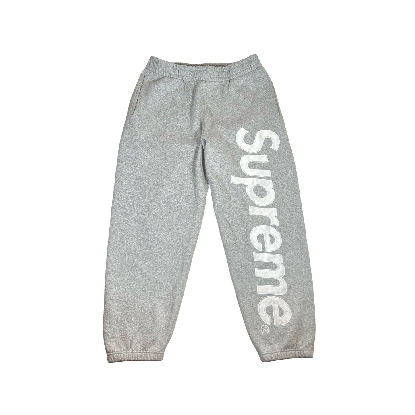 Supreme Satin Applique Sweatpant (SS26) Heather Grey [USED] - M (Used2)