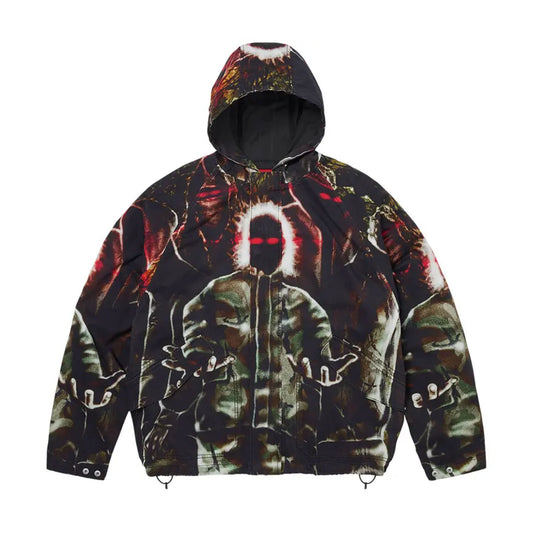 Supreme Hooded Raglan Jacket Art Dealer Camo