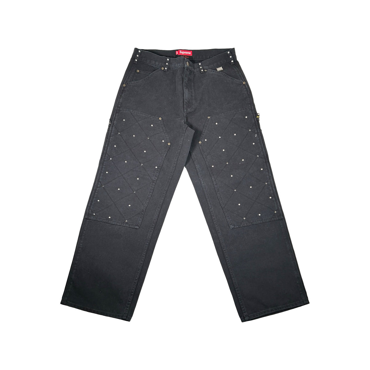 Supreme b.b. Simon Quilted Double Knee Painter Pant Black [USED] - 34 (Used)