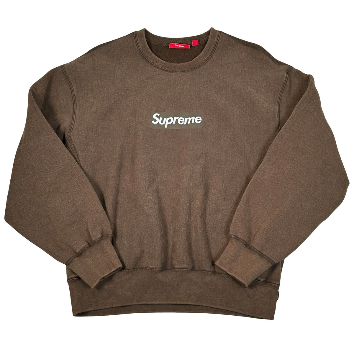 Supreme Washed Box Logo Crewneck Brown [USED] - M (Used)