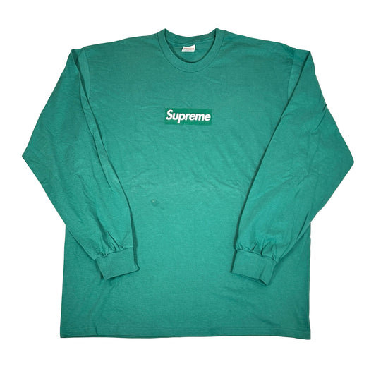 Supreme Box Logo L/S Tee Light Pine [USED] - XL (Used)