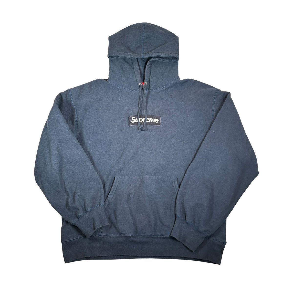 Supreme Box Logo Hooded Sweatshirt (FW25) Navy [USED] - XL (Used2)