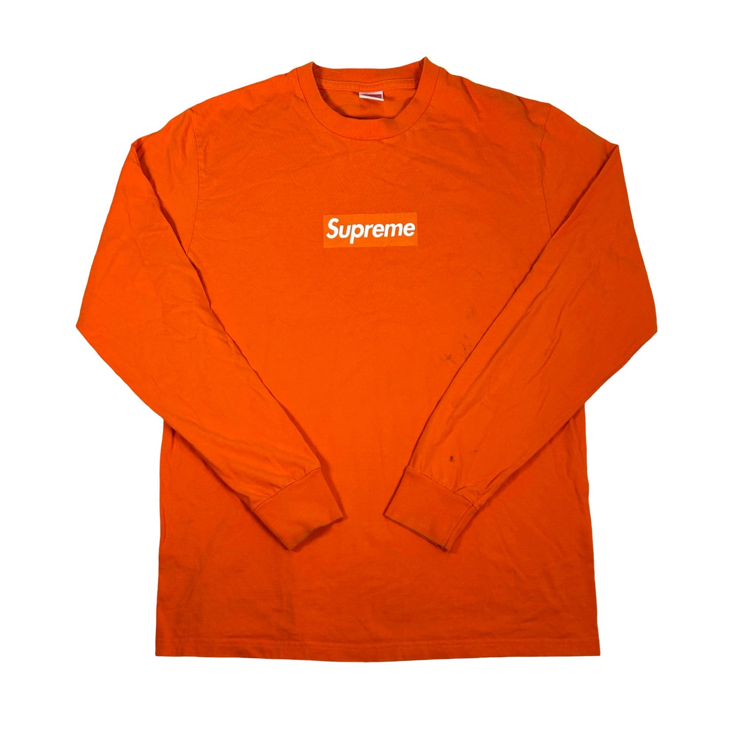 Supreme Box Logo L/S Tee Orange [USED] - L (Used2)