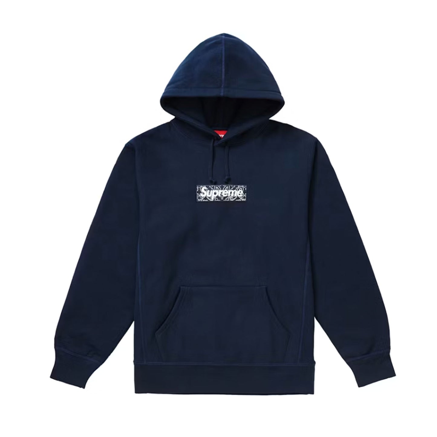 Supreme Bandana Box Logo Hooded Sweatshirt Navy [USED] - L (Used)