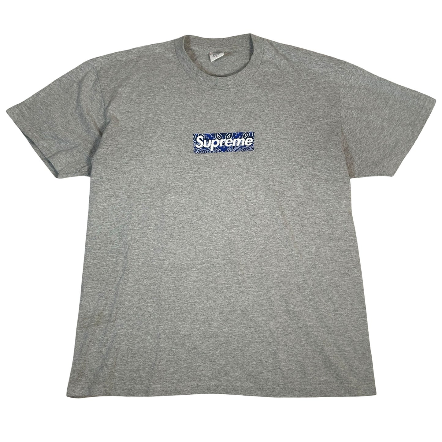 Supreme Bandana Box Logo Tee Heather Grey [USED] - L (Used2)
