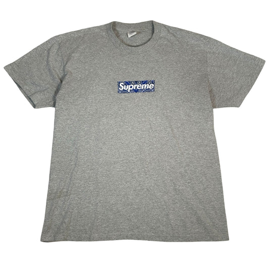 Supreme Bandana Box Logo Tee Heather Grey [USED] - L (Used2)