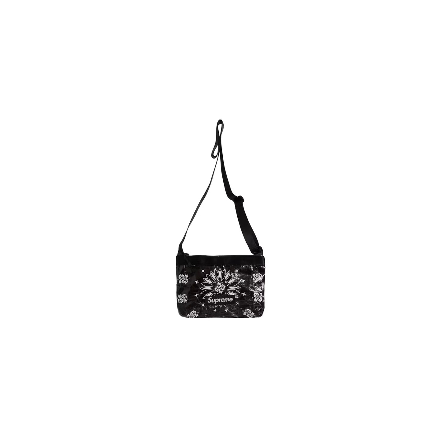 Supreme Bandana Tarp Side Bag Black