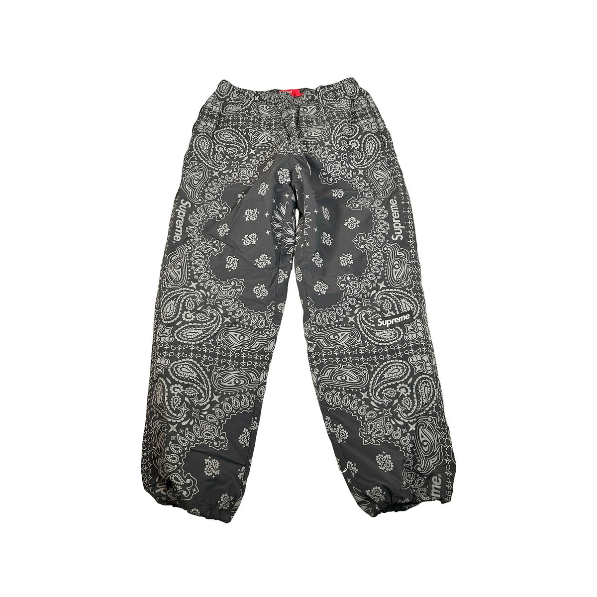 Supreme Reflective Bandana Track Pant Black [USED] - S (Used)