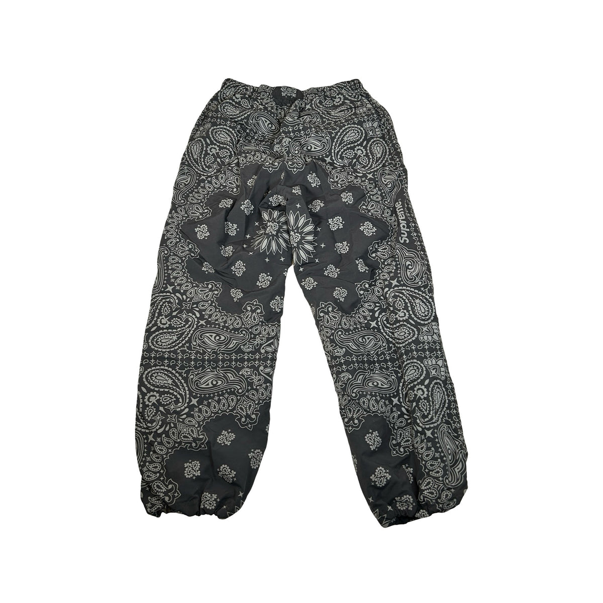 Supreme Reflective Bandana Track Pant Black [USED] - S (Used)