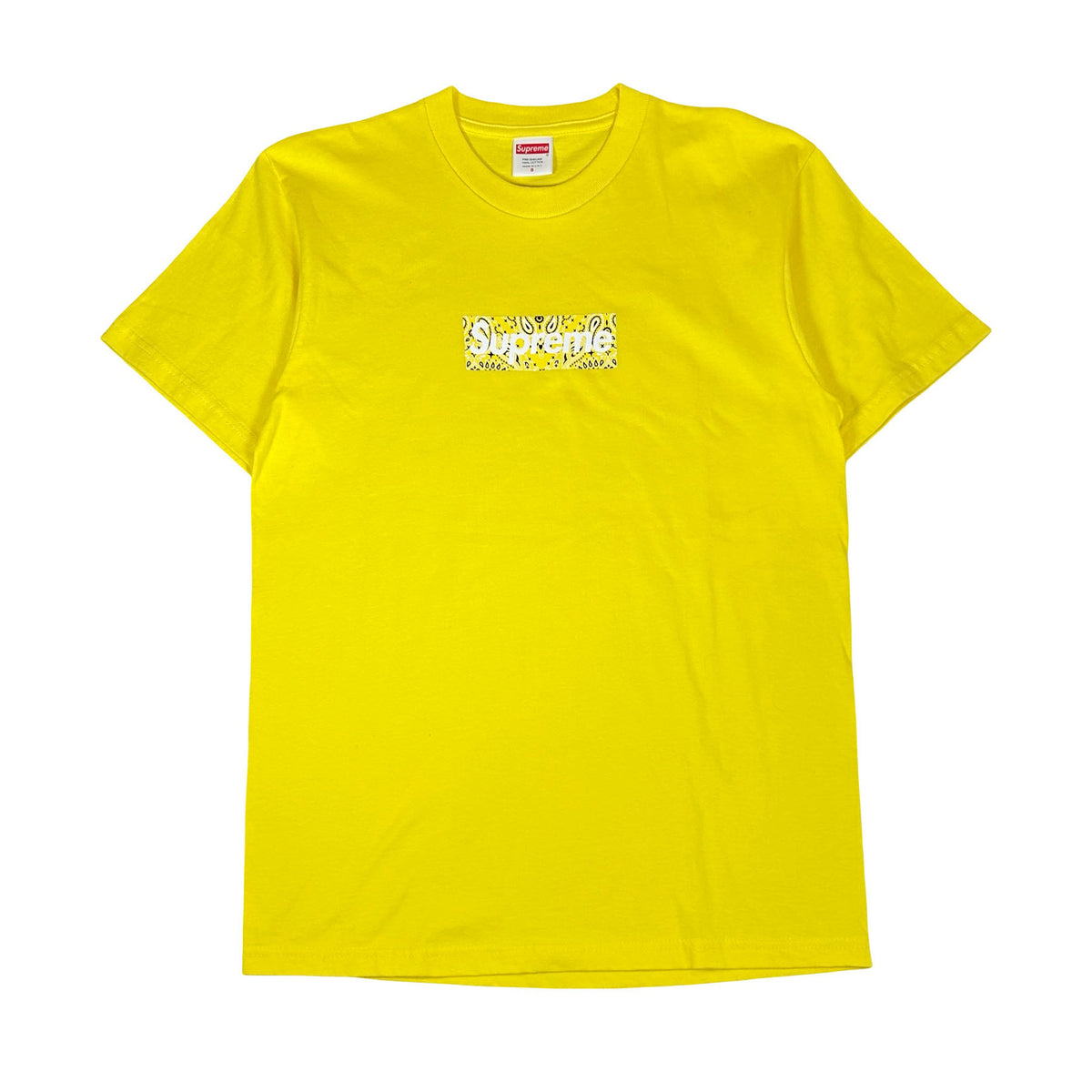 Supreme Bandana Box Logo Tee Yellow [USED] - S (Used)
