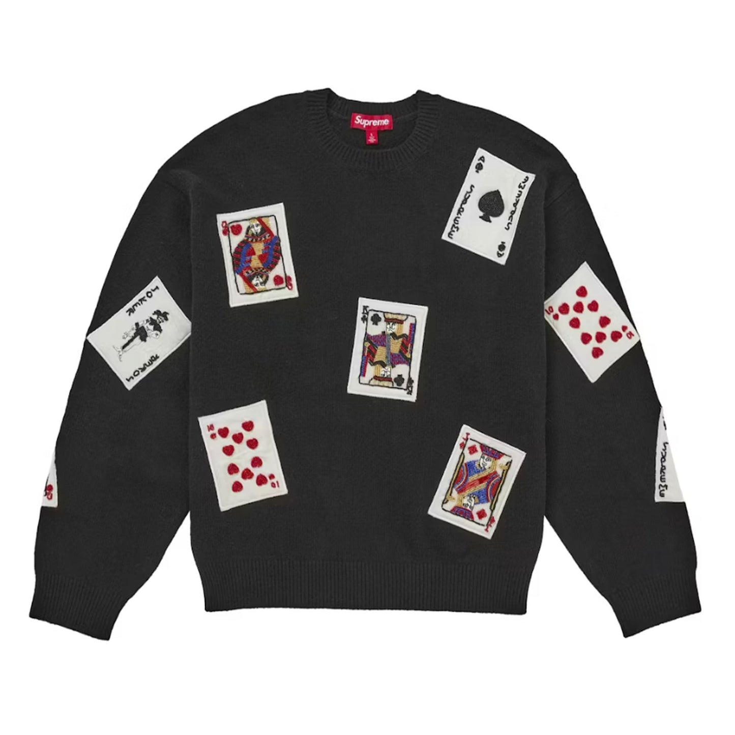 Supreme Beaded Cards Sweater Black