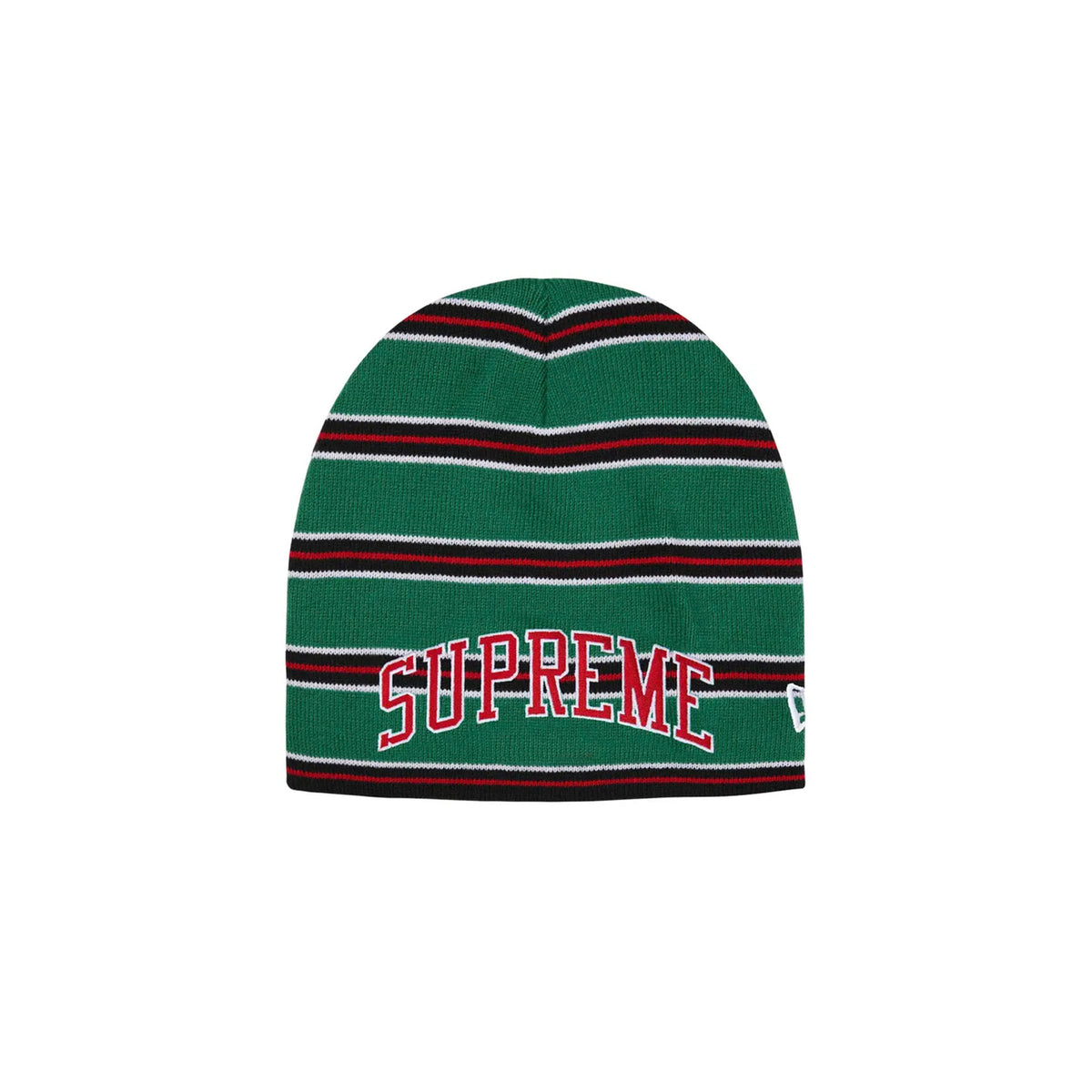 Supreme New Era Stripe Beanie Green