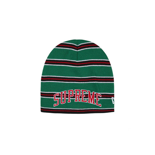 Supreme New Era Stripe Beanie Green