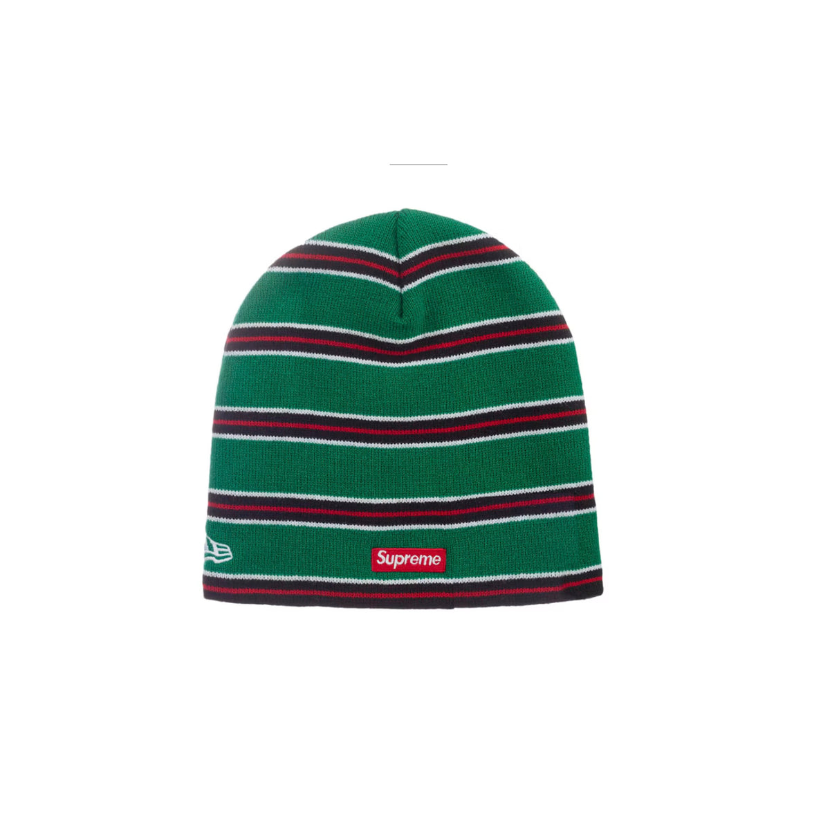 Supreme New Era Stripe Beanie Green