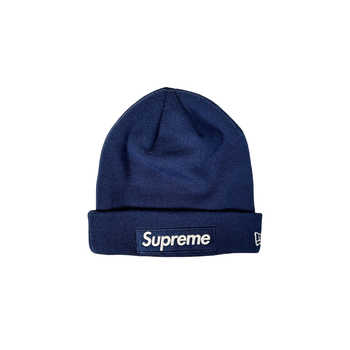 Supreme New Era Box Logo Beanie (FW21) Washed Navy [USED]