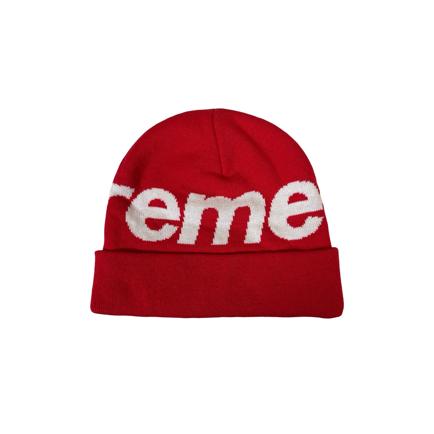 Supreme Big Logo Beanie (FW25) Red [USED]