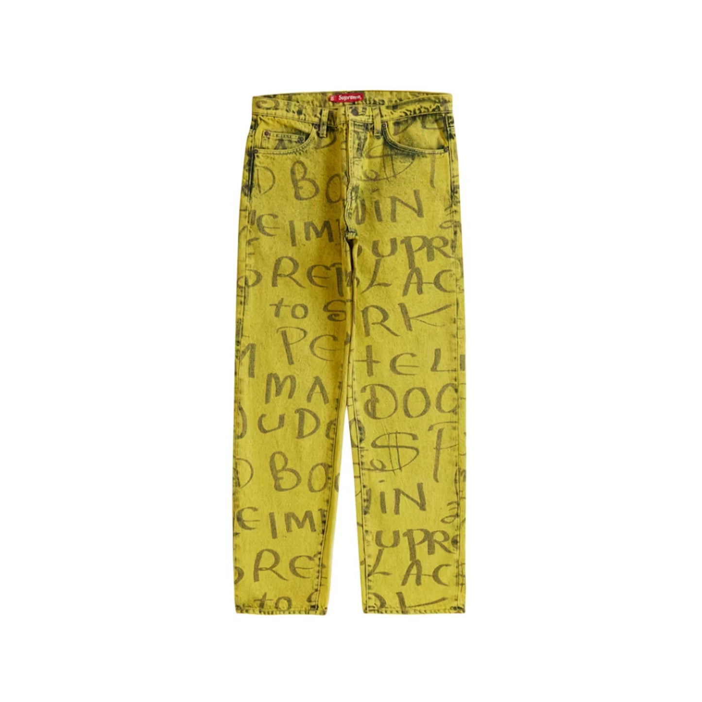 Supreme Black Ark Regular Jean Fluorescent Yellow