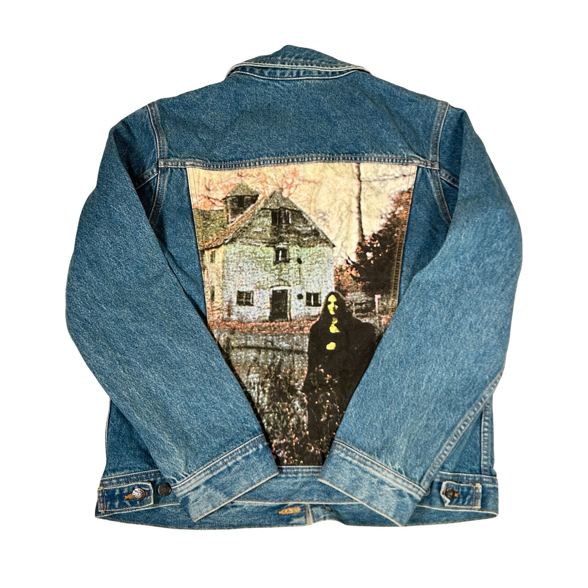 Supreme Black Sabbath Denim Trucker Jacket Washed Blue [USED] - M (Used)
