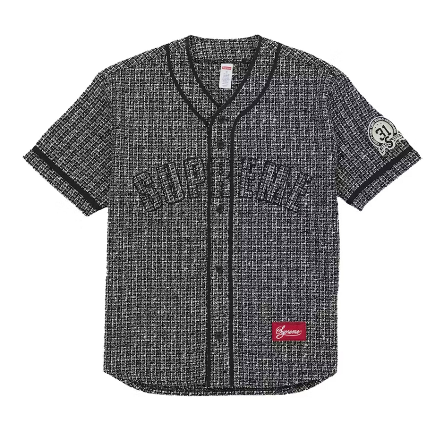 Supreme Boucle Baseball Jersey Black