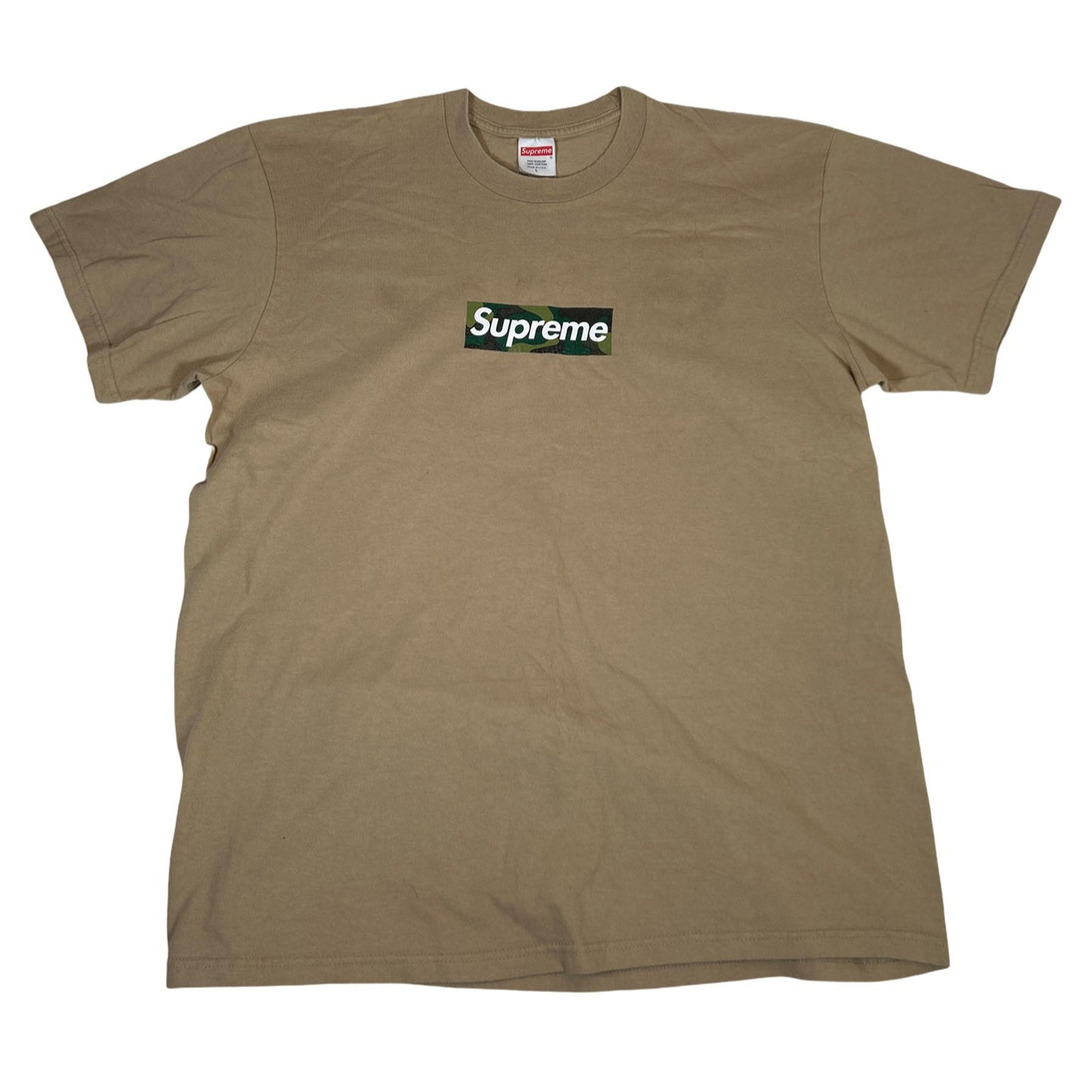 Supreme Box Logo Tee (FW23) Khaki [USED] - L (Used)