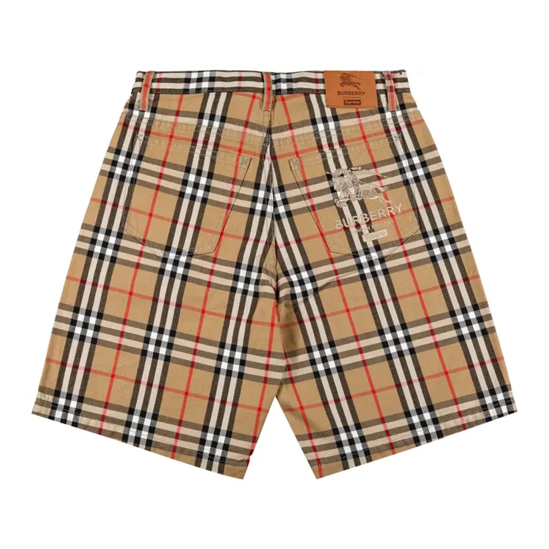 Supreme Burberry Denim Short Beige – DISTRICT ONE NY