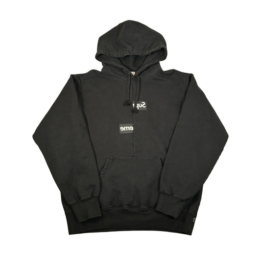 Supreme Comme des Garcons SHIRT Split Box Logo Hooded Sweatshirt Black [USED] - XL (Used)