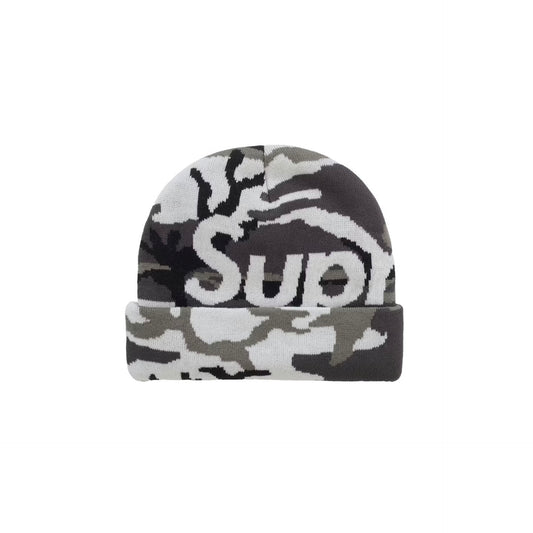 Supreme Camo Big Logo Beanie Snow Camo