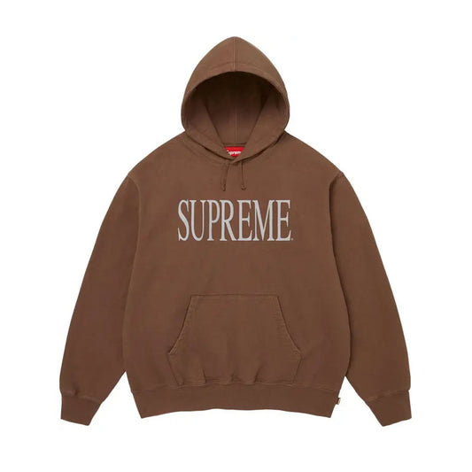 Supreme Capital Hooded Sweatshirt (FW26) Brown
