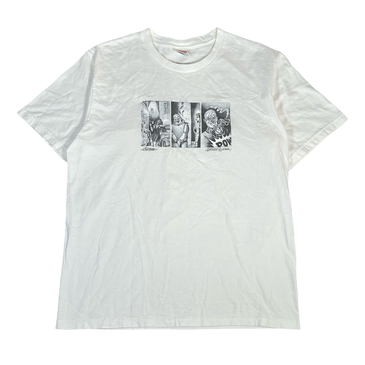 Supreme Mister Cartoon Pow Tee White [USED] - L (Used)