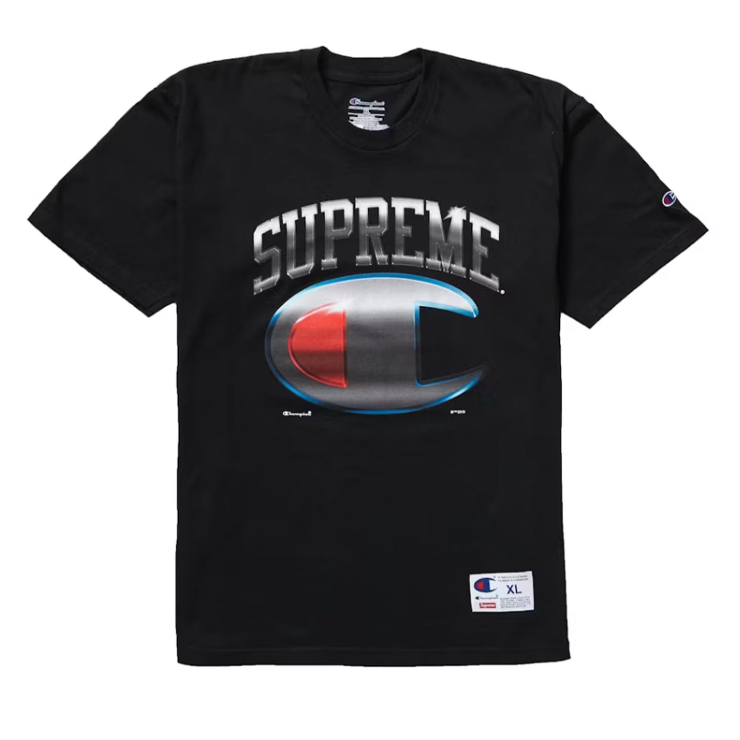 Supreme Champion Chrome S/S Top Black [USED] - L (Used)