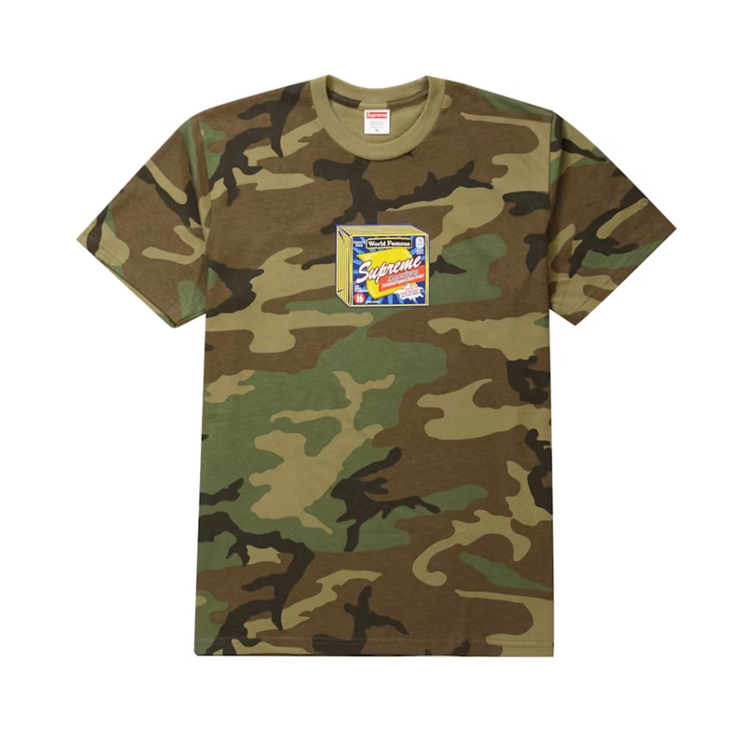 Supreme Cheese Tee Woodland Camo [USED] - M (Used)