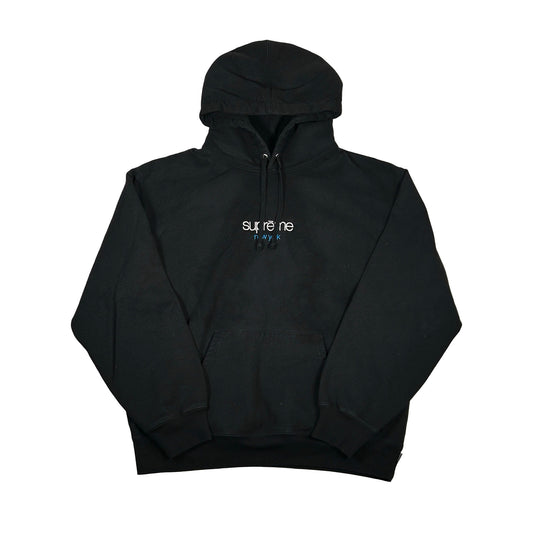 Supreme Classic Logo New York Shop Hooded Sweatshirt Black [USED] - L (Used)