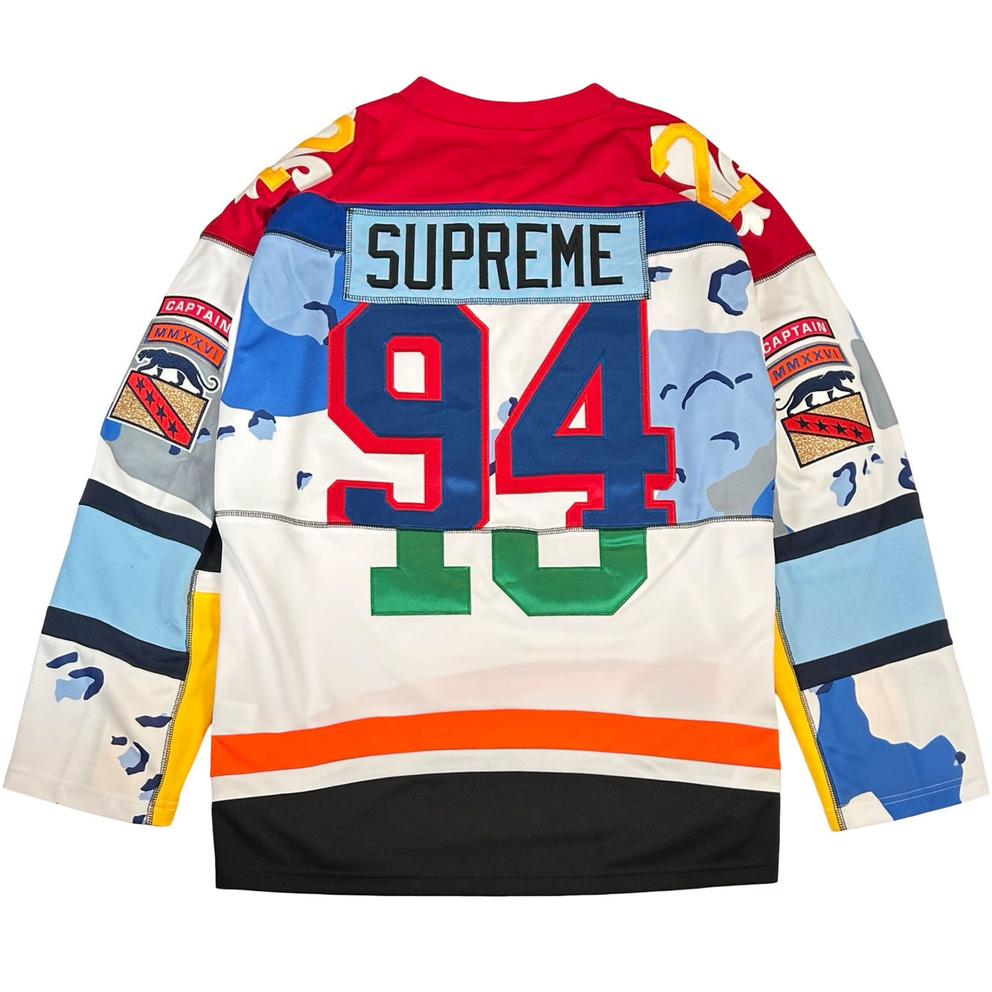 Supreme Paneled Hockey Jersey White [USED] - L (Used2)