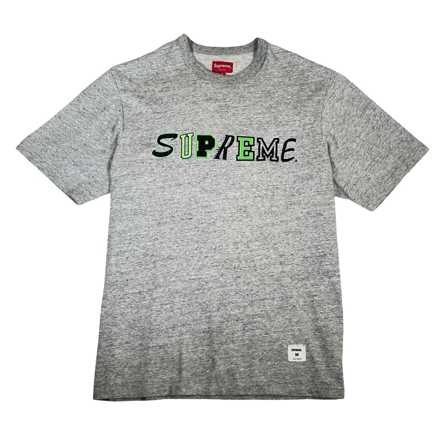Supreme Collage Logo S/S Top Heather Grey [USED] - M (Used)
