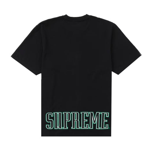 Supreme Contrast Appliqué S/S Top Black [USED] - XL (Used)