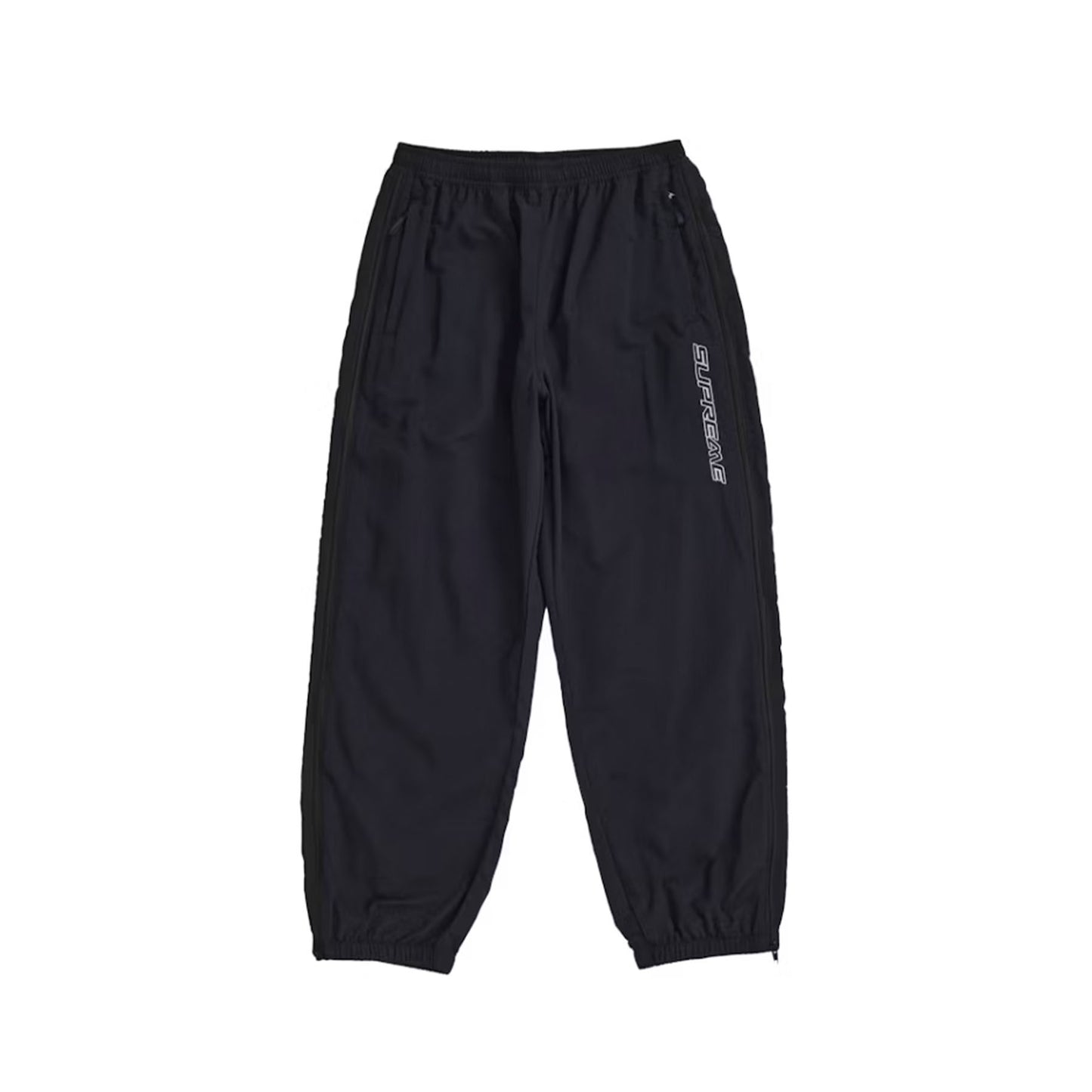 Supreme Contrast Zip Warm Up Pant Black [USED] - L (Used)